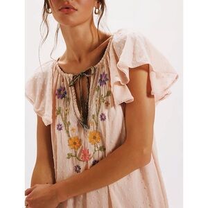 Free People - Savannah Rose Embroidered Floral Maxi Dress